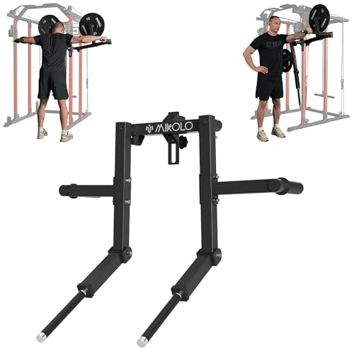 Mikolo Lateral Raise Attachment for Squat Rack, Standing Lateral Raise Machine with 1" Holes, Power Rack Cage Attachment, Upper Body Strength Training Machine for Home Gym