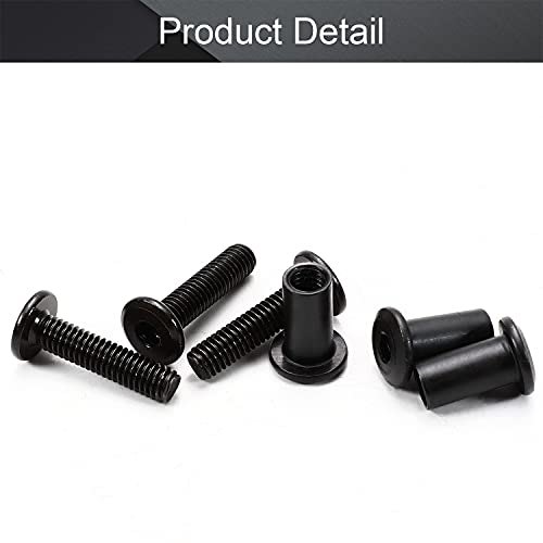Mromax M6 Binding Screws, M6 X 25Mm Carbon Steel Binding Screws And Rivet Socket Cap Connecting For Binding Baby Bed Furniture, Diy Leather, Scrapbook And Photo Albums 10Pcs #TOP3