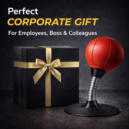 Image of Desktop Punching Bag for Stress Relief, Suction Base Boxing Ball, Strong Rebound Spring, Office Desk Stress Buster Toy for Adults and Kids