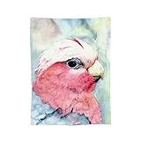 Couverture pelucheuse en peluche pour femme, chaise adulte, cacatoès australien, taille L