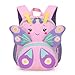 Produktbild PROTAURI Rucksack Kinder für Mädchen, Kindergartenrucksack mit Brustgurt Kita Rucksack mit Reflektierend Wasserabweisend und Leicht Karikatur Tier Reise Tasche für 2-6 Jahre(Schmetterling)