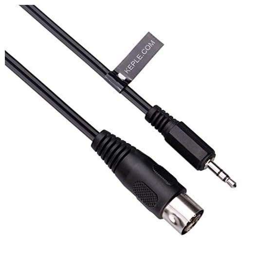 5-DIN MIDI auf 3,5 mm AUX TRS Buchse Audio Kabel, 5-polig auf 3,5 mm Stero-Stecker, kompatibel mit Smartphones, PC-Notebooks, Verstärkern, HI-FI, unterstützt analoges Tonsignal 1m