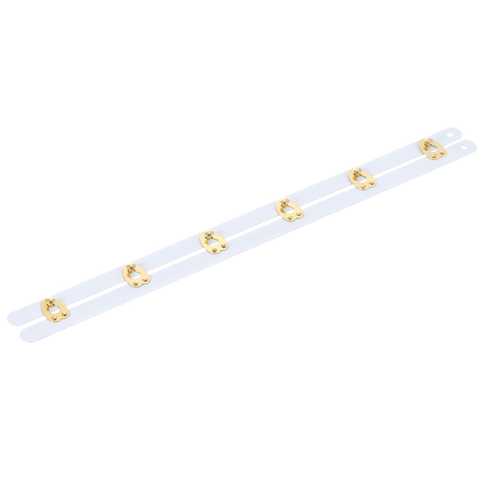 Corset busk en acier blanc de couture de 30,5 cm avec fermoir métallique doré