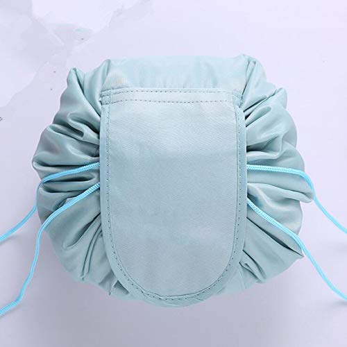 53 x 68cm Korean Version of Lazy Drawstring Cosmetics Bag Grey blue