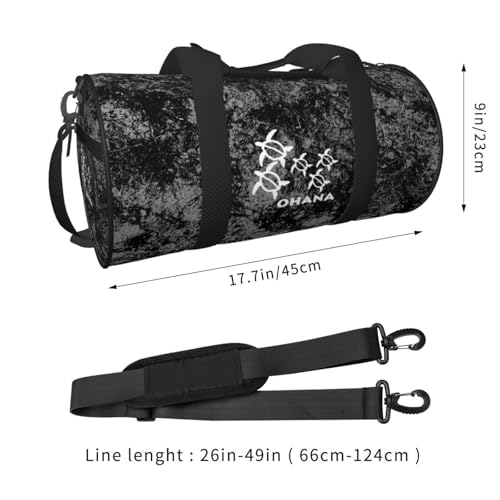 Ohana Honu Hawaiian Sea Turtle Convertible Garment Bag with Shoulder Strap, Carry on Garment Duffel Bag for Men Women - Rolling Foldable for Travel Luggage Bags (Black)3