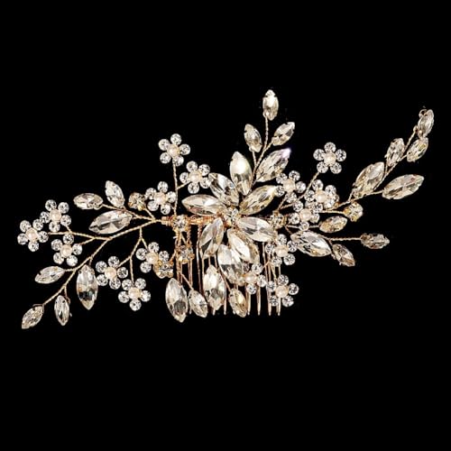 Crystal Bridal Hair Combs Rhinestones Hairpieces Wedding Head Pieces for