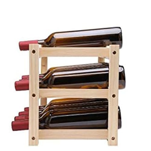 Soporte para botellas de vino en madera sólida miniatura 5