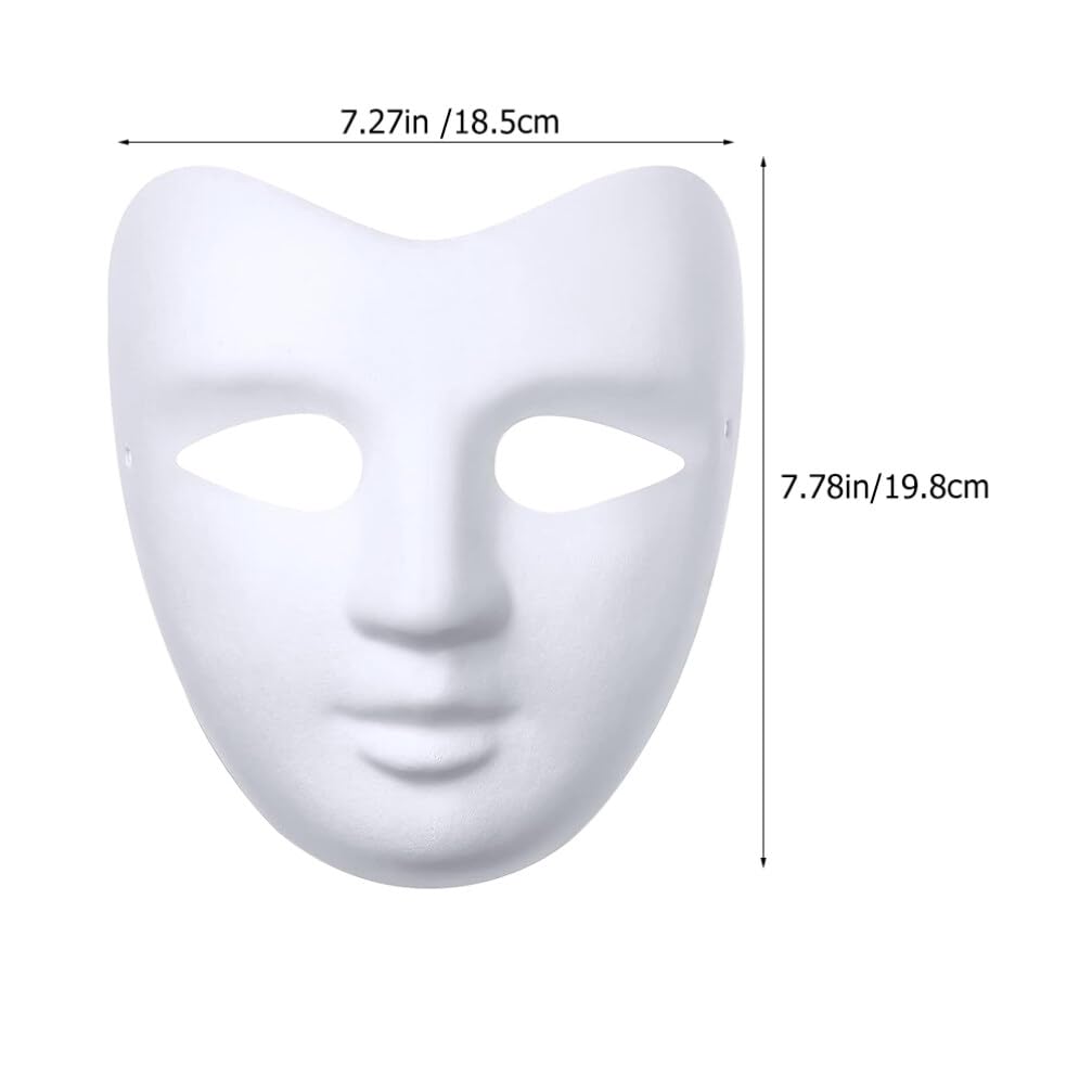 Masque à Peindre Soi-même 20 Pcs en Papier Blanc, Masque Artisanal