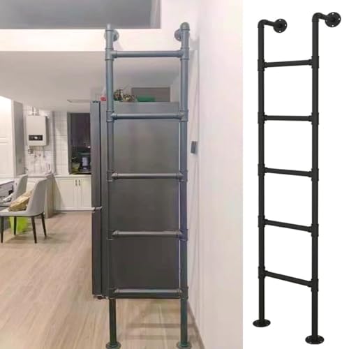 Échelle de lit mezzanine en métal noir pour fixation murale fixe - 3