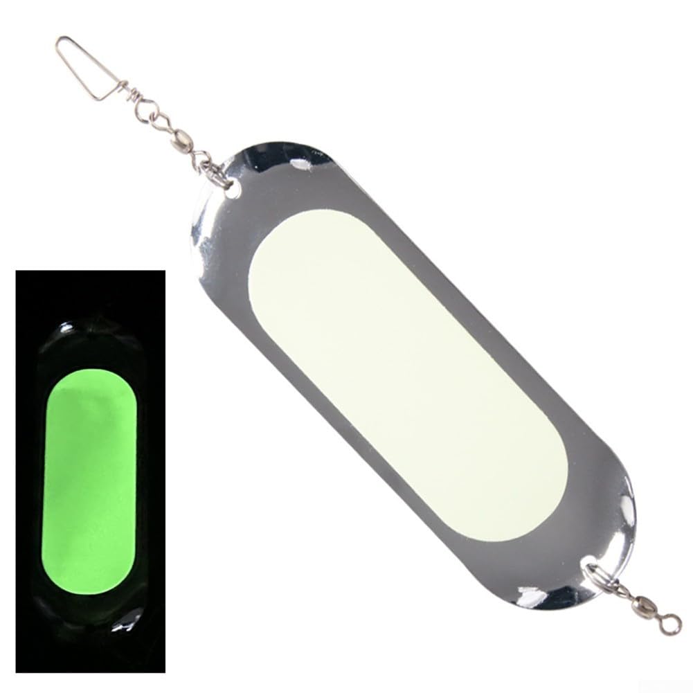 Trolling Dodger Flasher 4.5 Inch For Salmon Fishing With Smooth Bearing Swivel Action And Glow In The Dark Night Use(8)