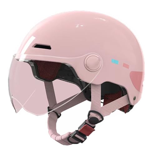 JATIBOSH Halbschalenhelm mit ECE-Zulassung Motorradhelm für Damen und Herren Erwachsene Rollerhelm Cruiser Chopper Skateboardhelm Motorradhalbhelm mit Visier