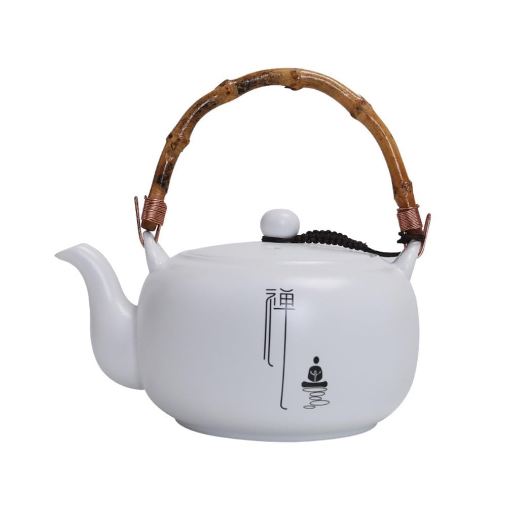 Tetera, Tetera de Porcelana Blanca de 700 ml - Juego de té de cerámica for el hogar y Regalos
