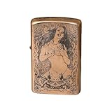 [Artisanat en relief] L'apparence générale du briquet est lisse et belle, et le motif imprimé rend le briquet plus confortable et avancé, rétro et exquis, montrant un goût haut de gamme.