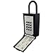 NU-SET 2080-3 Key/Card Storage Push Button Combination Lockbox with Hanging Shackle, Black