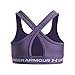 Under Armour Girls' Crossback Mid-Impact Sports Bra, (520) Purple Luxe / / White, Medium