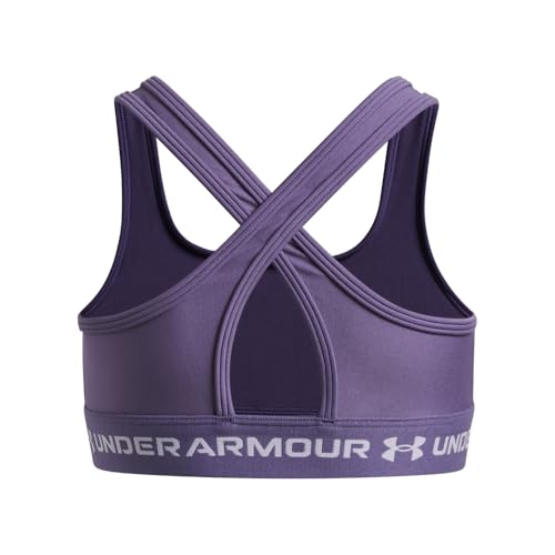 Image of Under Armour Kids Cross-Back Mid-Impact Sports Bra (Big Kid)