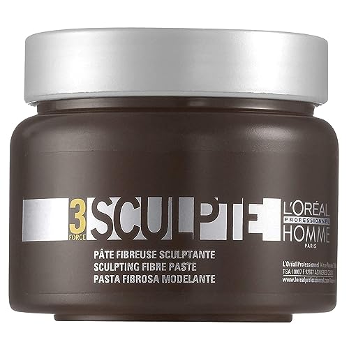 Image of L'OREAL PROFESSIONNEL PARIS Homme Force 3 Sculpte Sculpting Fibre Paste Clay , 150G