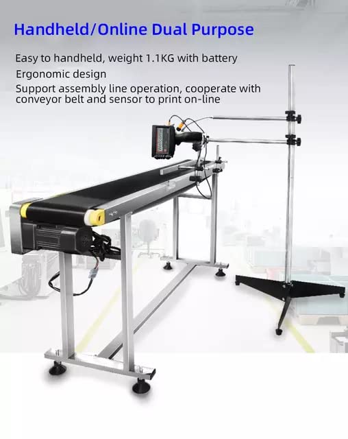 A.C.I. Handheld Smart Date Coder Inkjet Printer Ink Coding Machinefor Batch Code Date Number Logo Expiry Date Label Plastic Bottle Hand Jet... - Image 5