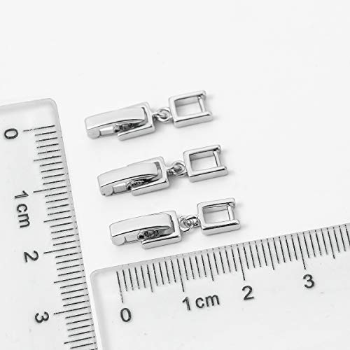 Weimanjewelry Silver/Gold/Rose Gold Plated 3Pcs Fold Over Clasp Set For Bracelet Or Necklace Jewelry Extender (White Gold 3Mm) #TOP2