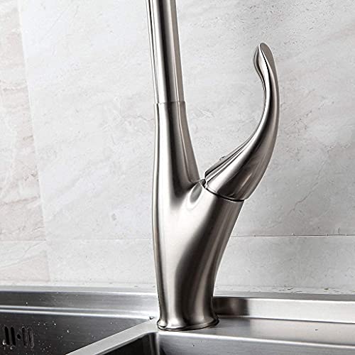 Mélangeur d'eau pivotant à rotation totale 360° et commande unique silver - 5