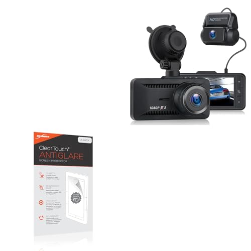 BoxWave Screen Protector Compatible with CamPark CE63 (3 in) - ClearTouch Anti-Glare (2-Pack), Anti-Fingerprint Matte Film Skin