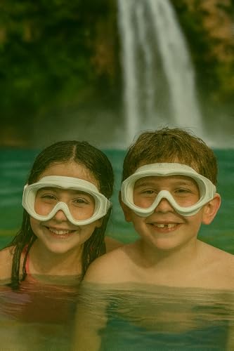 Image of VRT Kids Swimming Goggles Diving Goggles Anti Fog Silicone Waterproof Swimming Goggles (White)