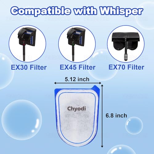 Image of 10-Pack Carbon Filter Cartridges Compatible with Tetra Whisper EX30 /EX45 /EX70 Filters, Replacement Filter Cartridges