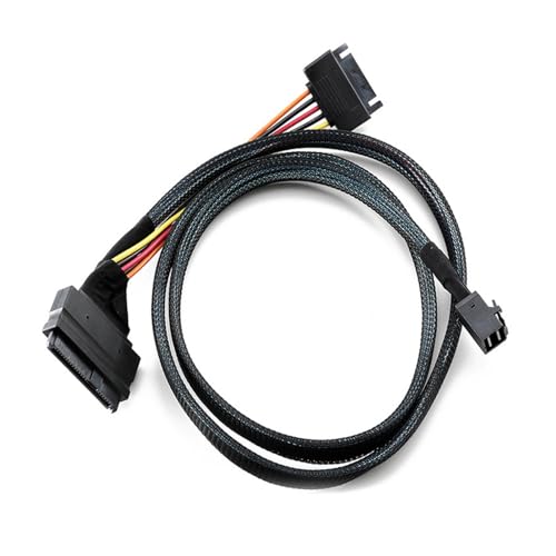Câble SFF-8643 pour transmission de données rapide et alimentation 15 broches