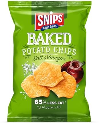 SNIPS Salt & Vinegar Potato Chips Tangy & Crispy Potato Snack with Bold Vinegar Flavor, 35 grams