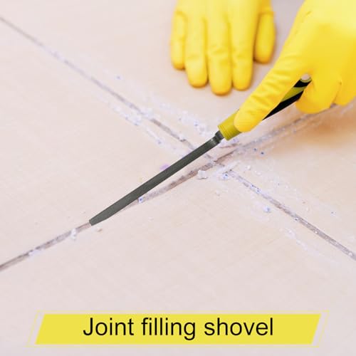 2 Stück Fugenkelle, 11 mm Fugenspachtel aus Metall, Rutschfester Gummigriff, für Mörtelanwendungen und den Hochbau, Präzises Mauern