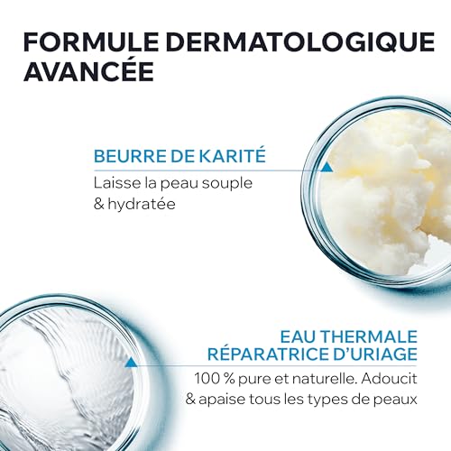 Uriage Eau Thermale Lait Velouté Corps - Beurre de Karité et Acide Hyaluronique - Hydratation Intense pendant 24H- Hydratant Corps Crémeux, Velouté et à Absorption Rapide - Parfum Floral - 200 ml