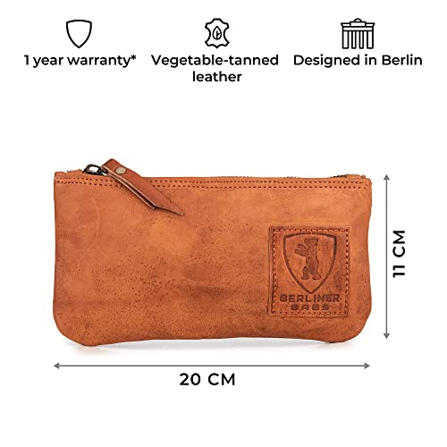 Berliner Bags Vintage Leather Pencil Case, Pen Pouch For Work And University Or For Tobacco, For Men And Women - Brown #TOP1