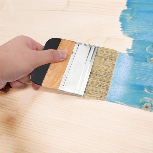 Juego de 4 pinceles para pintura de 25 cm con mango de madera PRETYZOOM 8