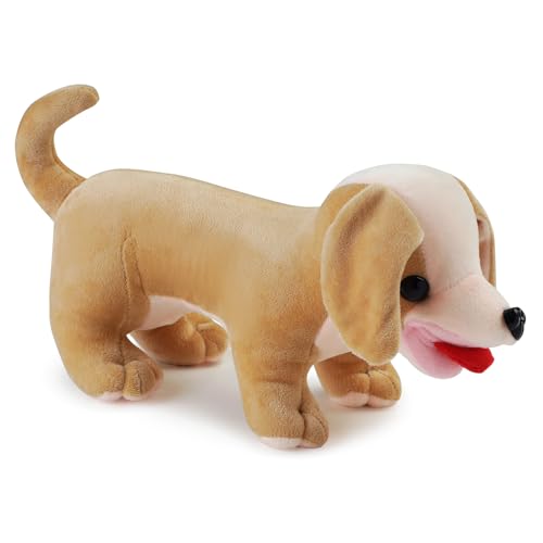 Image of Brown Puppy Soft Plush Toy for Kids Stuffed Soft Toy with Cute Hug-Friendly Plush for Babies, Toddlers & Children Safe, Lightweight & Easy to Clean (Dinosaur Green - 40cms)