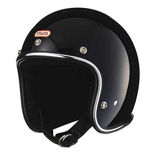 TT&CO. スーパーマグナム クロームトリム ブラック 乗車用 SG/PSC/DOT規格品 ジェットヘルメット