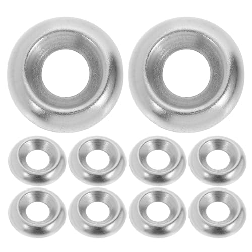 INOOMP 200pcs 304 Stainless Steel Counterbored Countersunk Washers Metal Screw Locking Gaskets for Industrial Construction and Mechanical Fastening