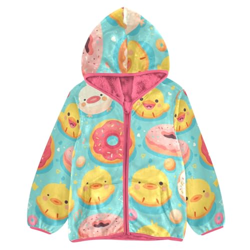 GuoChe Donut Plums Girls Sherpa Jacket With Hood