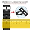 MIETONG 6 Pieces Black Silicone Watch Band Keepers - Rubber Watch Strap Loop Replacement Rubber Watch Strap Retainer 18/20/22mm #3