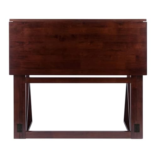 Winsome Wood Harrington Drop Leaf High Table, Antique Walnut #TOP5