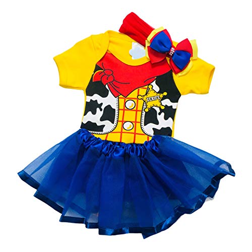 kit Bodie Tematico c/saia e laço Toy Story 100% algodão saia cetim - P ao G (M)