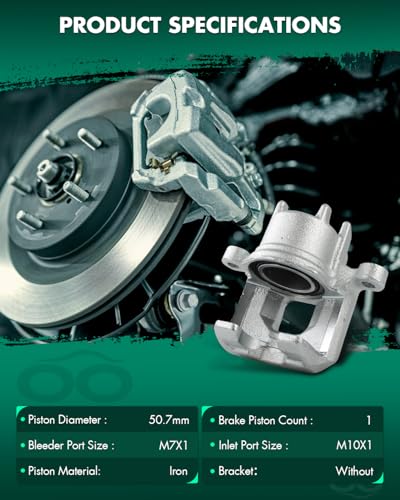 Image of SCITOO 345084 345085 Front Left & Right Disc Brake Calipers Assembly Without Bracket For Mitsubishi For Mirage 2017-2021,For Mitsubishi For Mirage G4 2017-2021
