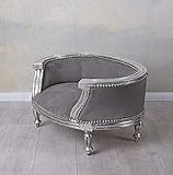 Hundebett Barock Silber Grau Hundesofa Small Katzenbett cat700e19 Palazzo Exclusiv
