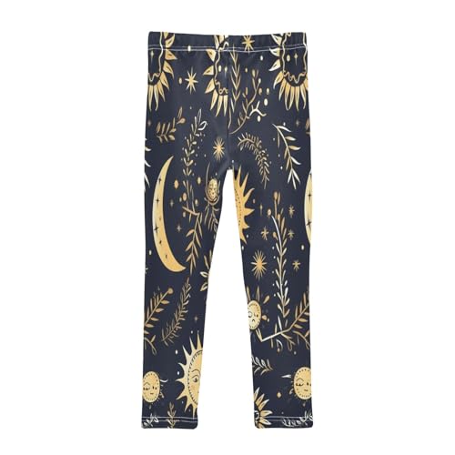 Toddler Girls Leggings Printed Yoga Pants Leggings Sun Moon Leaves for Kids2