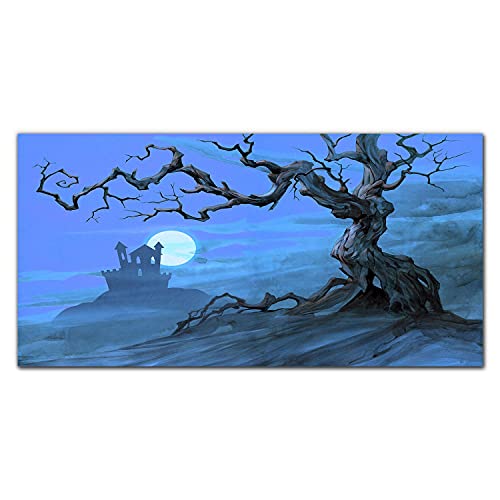 Décoration murale château de la lune grand tableau photo salon impression moderne 120x60
