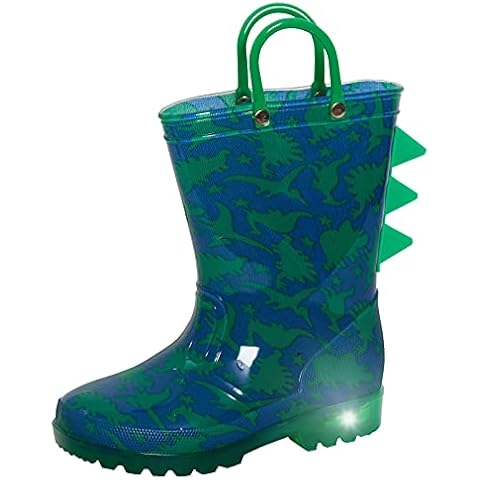 ScruffyTed Kids Dinosaur Wellington Boots with Lights Cover
