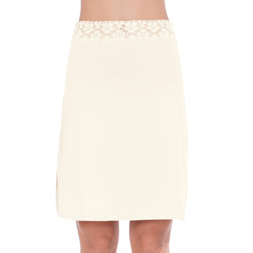 Half Slips for Under Dress Women Underskirt Dress Extender Lace Trim Knee Length