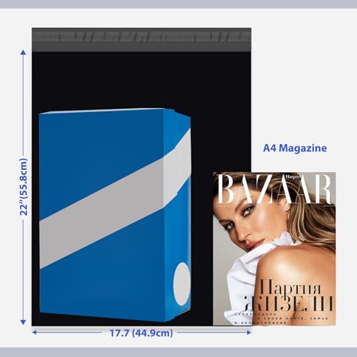 Image of Fuxury Poly Mailers 17.7 X 22 inch 50 Pcs,Large Shipping Bags for Clothes,Black | Tear-resistant Shipping Envelopes,Durable Self Seal Mailing Bag,Waterpoof Large Polymailers For Business,Boutique & Online