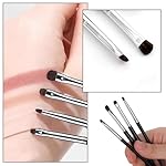 8Pcs Eye Makeup Brush Sets Mini Smudge Brush for Eyeliner Eyeshadow Brushes Eyeliner Brushes for Powder Gel Cream Liquid Concealer brush Eyeliner Blending Corner Highlighter Soft Natural Pony Hair - Image 5