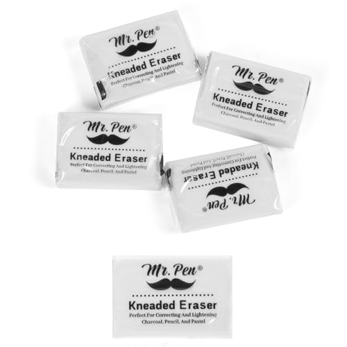 Image of Mr. Pen- Kneaded Erasers, 0.9 inch x 1.18 inch, 4 Pack, White
