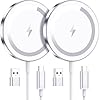 for Apple Mag-Safe Charger 2 Pack, Magnetic Wireless Charger for iPhone 16 15 14 13 12 Pro Max Plus mini, 15W Fast Charging Pad, for Airpods 4/3/2/Pro, Strong Magnet, Silver